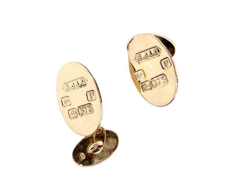  9 carat gold hallmarked cufflinks