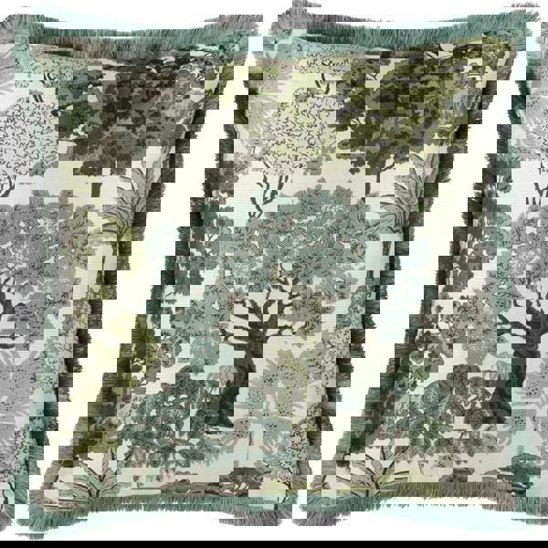 Wylder Nature Woodlands Jacquard Floral Cushion Cover - Green