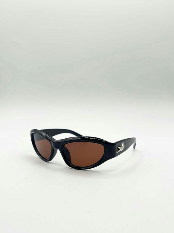 SVNX Star Racer Sunglasses in Black Brown