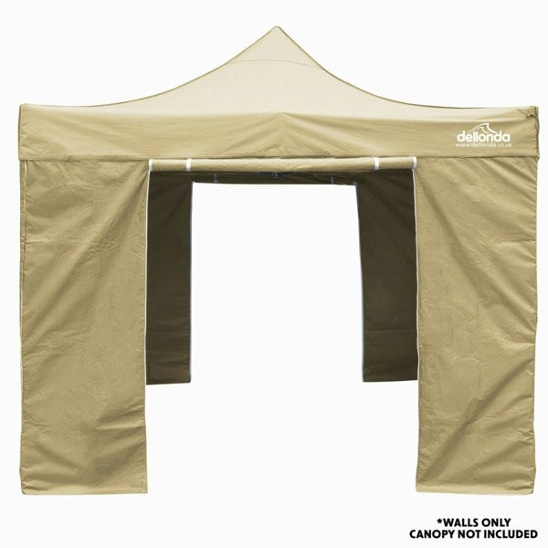 Side Walls Door & Windows for 3x3m Pop-Up Gazebo - BEIGE - Garden Party Tent - LoopsDirect