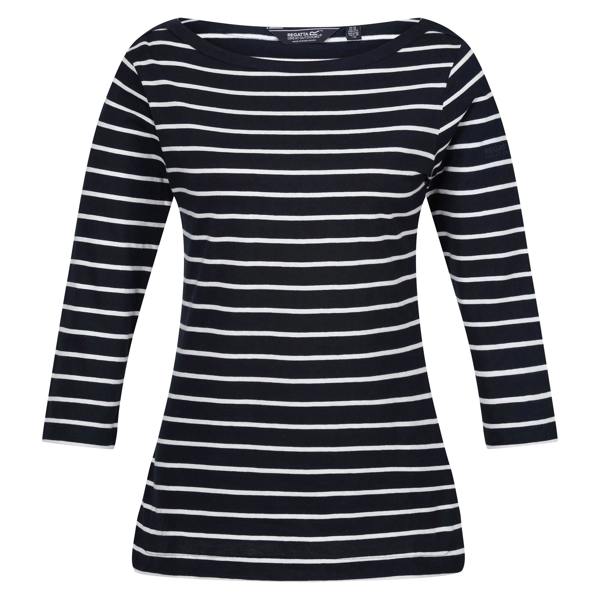 Regatta Womens/Ladies Bayletta 3/4 Sleeve Top - Navy/White - 