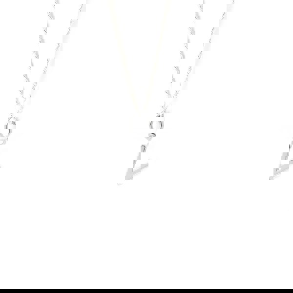 Say It With Dainty Block Initial Necklace - Sterling Silver