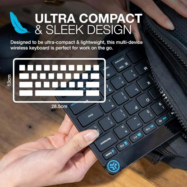 Dyzi Multi-Device Wireless Portable Keyboard Black