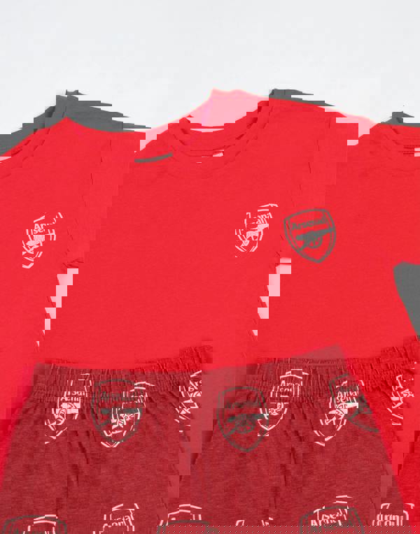 Arsenal Boys Red Logo Short Sleeve Long Leg Pyjama Set