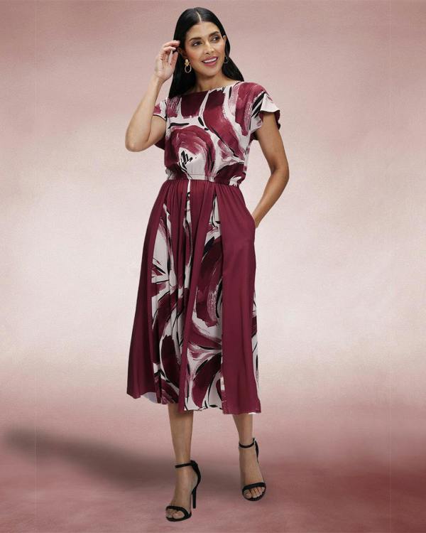 HotSquash Pleated Midi Dress