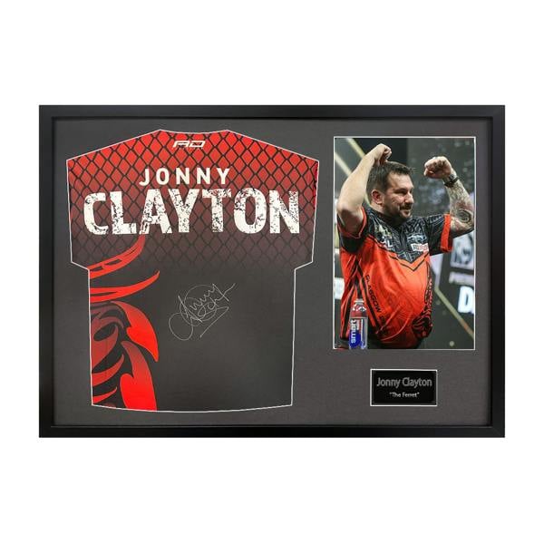 Jonny Clayton Signed Shirt Classic Frame