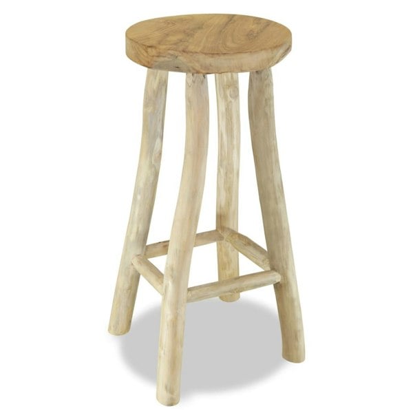 Berkfield Bar Stool Solid Teak Wood