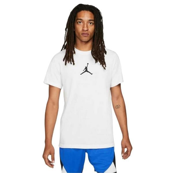 Nike Mens Air Jordan Cotton Short-Sleeved T-Shirt - White/Black - 