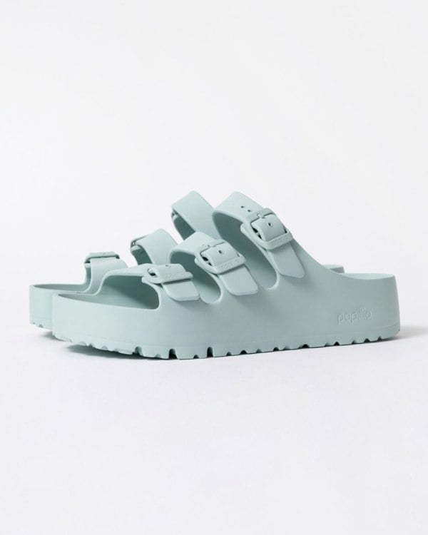 Birkenstock Papillio Florida Womens EVA Platform Sandals - Surf Green