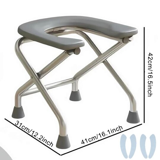 Havendro Lightweight Folding Bedside Commode Toilet Chair Removable Bucket Anti Slip