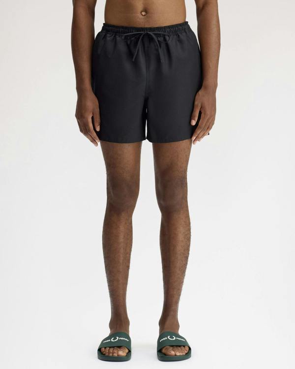 Fred Perry Mens Swimshorts - Black 102 | CHO | Designer Mens Swimming Shorts