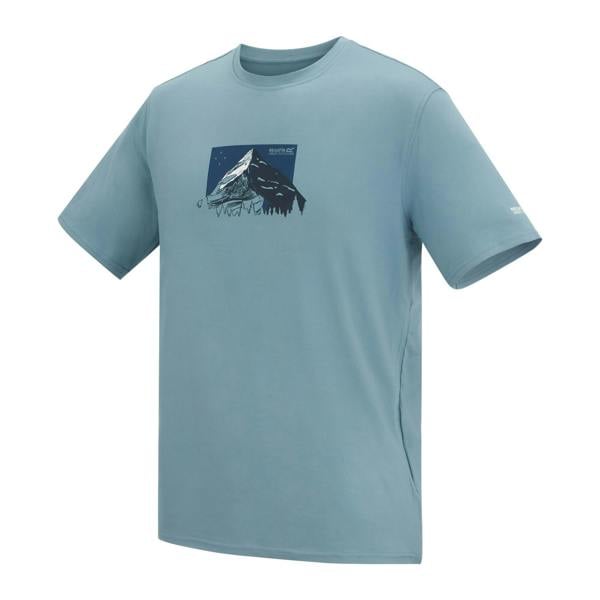Regatta Mens Fingal Mountain Range T-Shirt - Dusky Blue - 