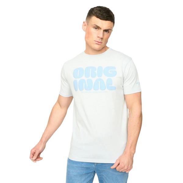 Crosshatch Mens Transflate T-Shirt - Light Blue - 