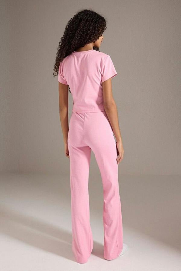 WOVCOR 2-Piece Fitted Stretch Woven Top & Pants Set