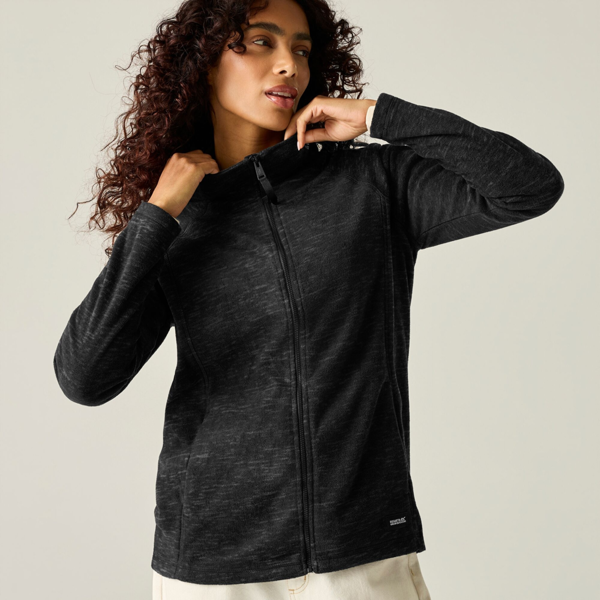 Regatta Womens Mayse Full Zip Fleece Jacket - Black