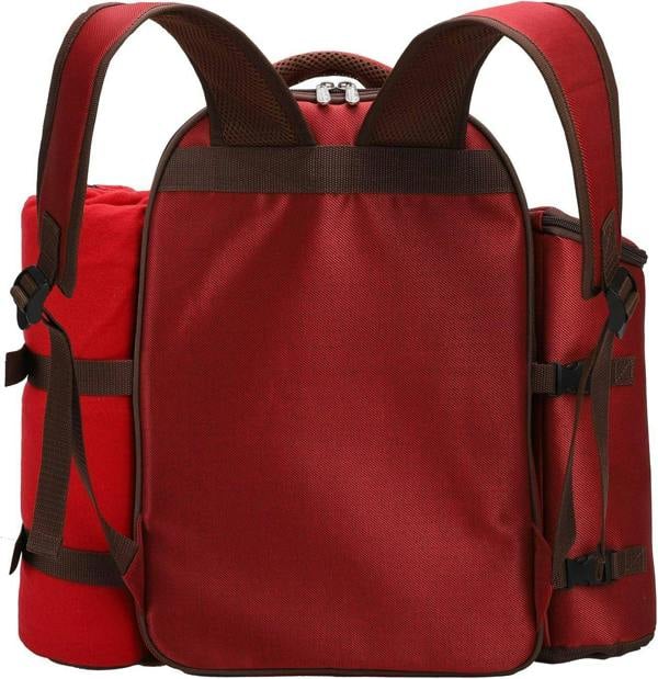 Dyzi 2 & 4 Person Picnic Backpack Cooler Compartment Tableware Set Blanket