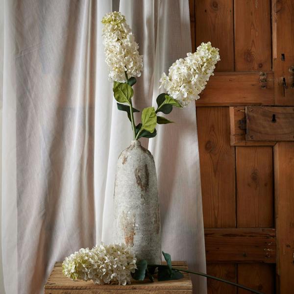Wyld Haus Set of 3 Artificial Flowers White Spear Hydrangea Stems