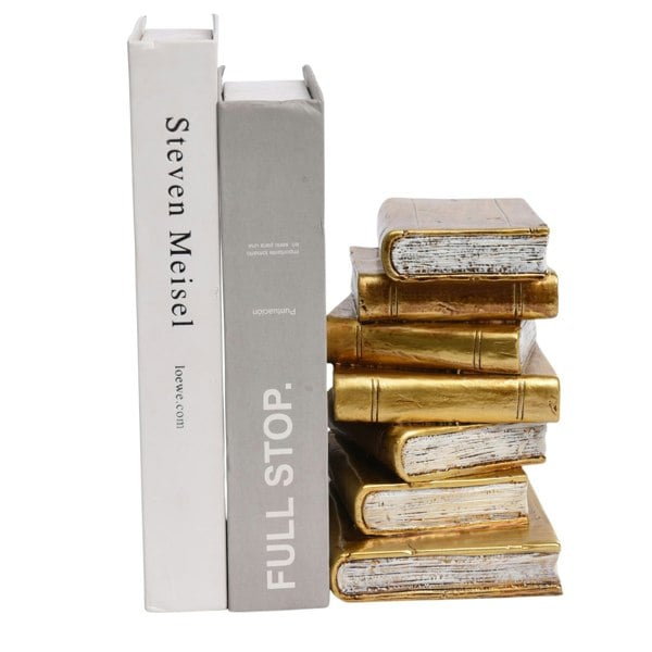 Maison des Cadeaux Antique Gold Book Theme Bookends