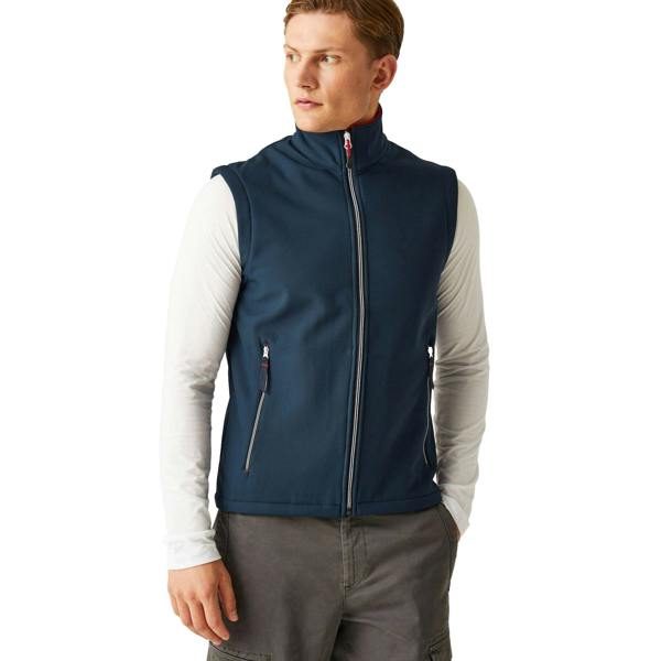 Regatta Mens Ascender Softshell 2 Layer Body Warmer - Navy/Classic Red - 