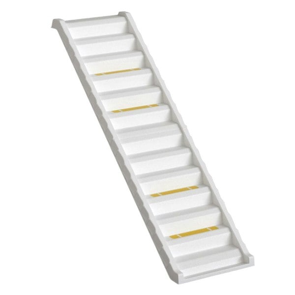 Folding Portable Dog Pet Stairs Ramp White Living and Home