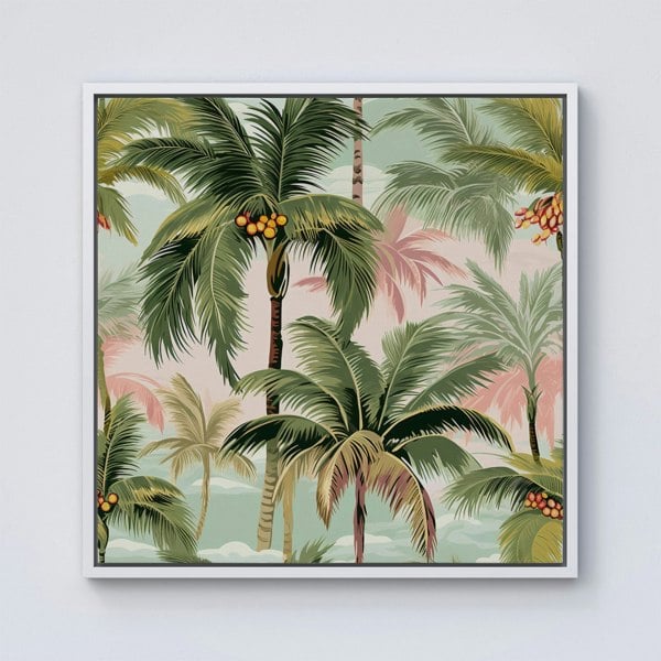 Warren Reed Palm Trees Pattern Framed Canvas