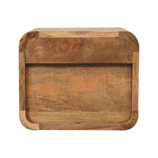 Artisan Furniture Solid Wood Mini Oak-ish Floating Open Bedside