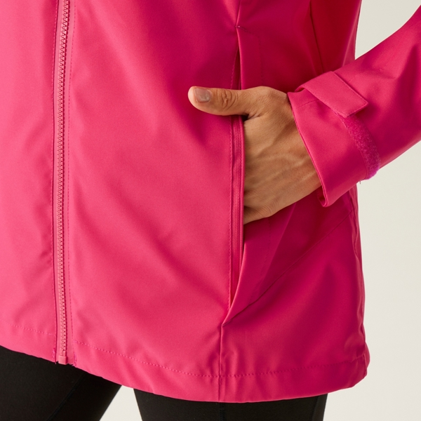 Regatta Women's Birchdale Shell Waterproof Jacket - Pink Potion / White