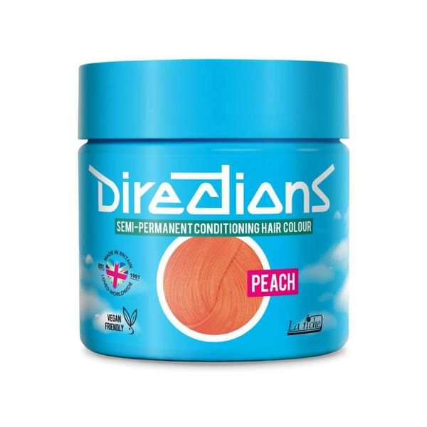 Directions 2 x La Riche Directions Semi-Permanent Hair Color 100ml Tubs - Peach