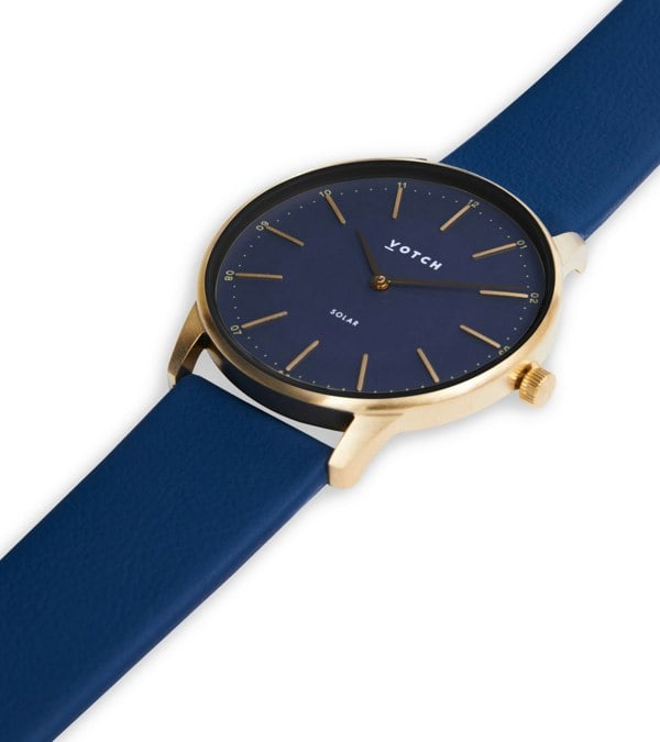 Votch Gold & Black with Navy Watch | Solar Classic