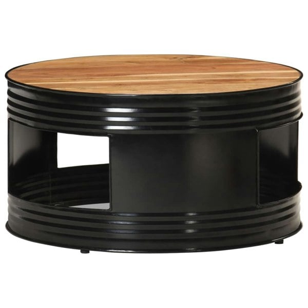 Berkfield Coffee Table Black 68x68x36 cm Solid Acacia Wood