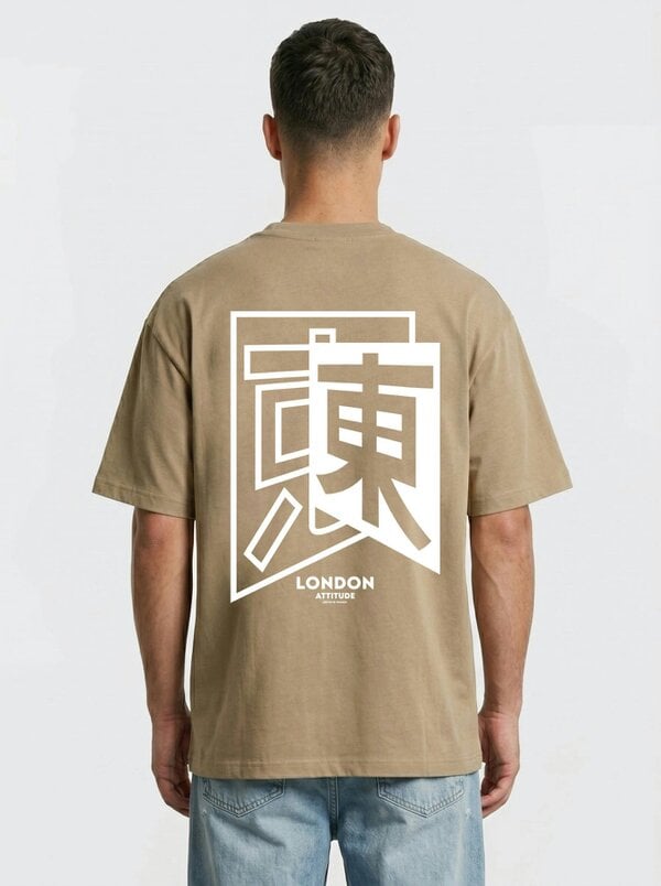 London Attitude Japanese inspired Oversized Heavyweight Cotton T-Shirt
