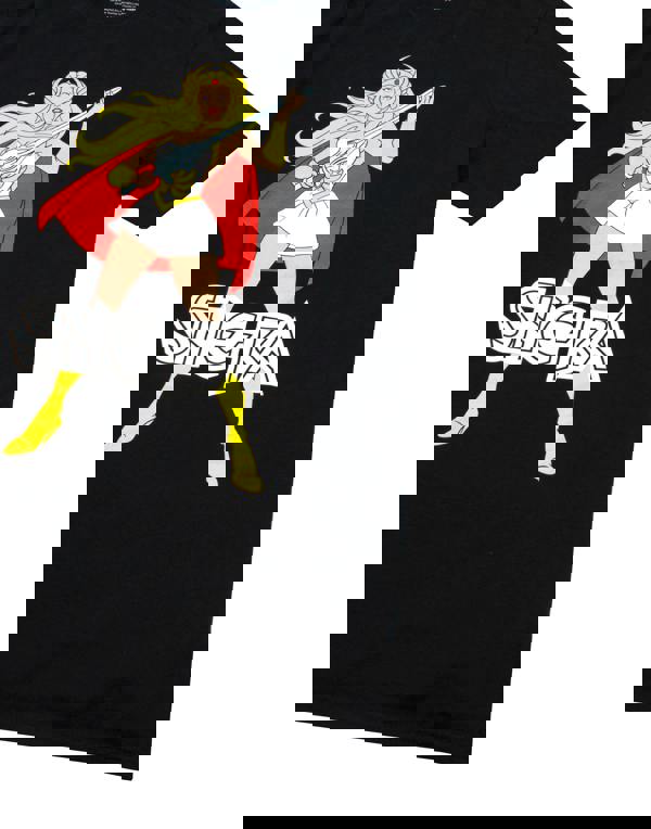 Masters of the Universe Womens Black She-Ra Short Sleeved T-Shirt