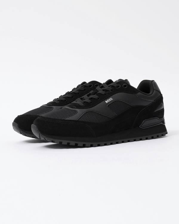 Front of the BOSS Orange Parkour L Runn Mirsp Mens Trainers - Black 005