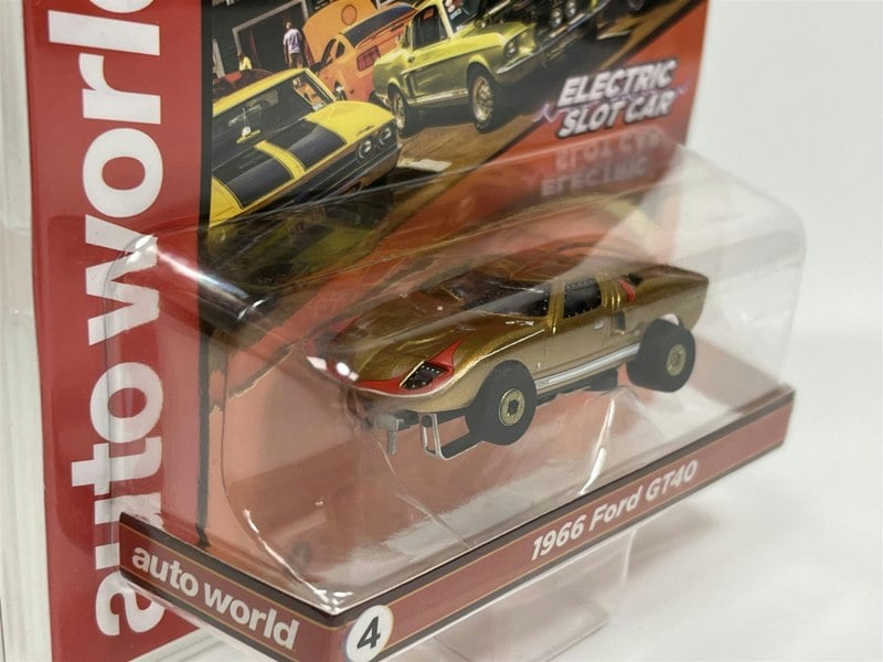 Auto World Slot Cars 1966 Ford GT40 Gold Thunderjet Ultra G HO Slot Car Auto World SC379-4