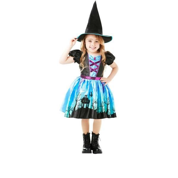Bristol Novelty Childrens/Kids Moonlight Witch Costume - Blue/Black