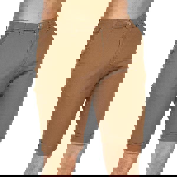 Crosshatch Mens Sinwood Chino Shorts - Cinnamon