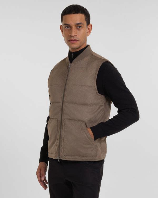Steel & Jelly Gidea - Suede Look Puffer Gilet