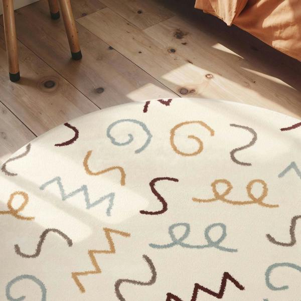 Adventures Kids Rug Fiete Cream Multicolor Underfloor heating Rug