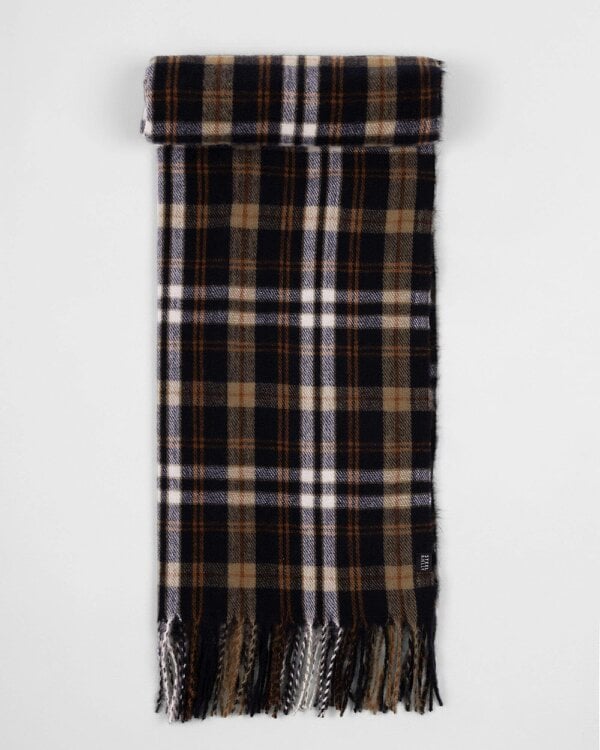 Steel & Jelly Milford – Navy and Rust Check Oversized Scarf