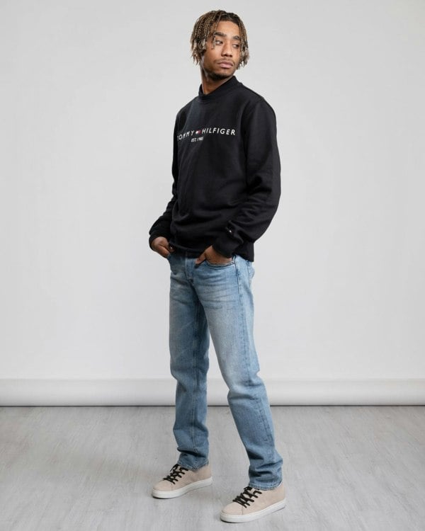Tommy Hilfiger Tommy Logo Mens Sweatshirt - Black