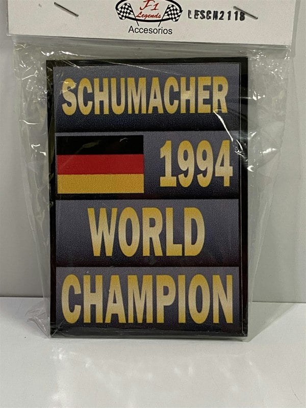 michael schumacher world champion 1994 f1 board signage 1:18 cartrix sch2118