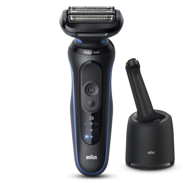 Braun Series 5 52-B7000cc Electric Shaver, With SmartCare Center, EasyClick Attachments - Black