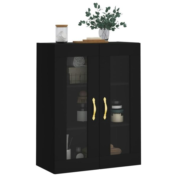 Berkfield Wall Mounted Cabinet Black 69.5x34x90 cm