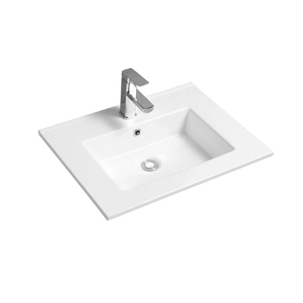 Limoge 4012 Ceramic 61cm Thin-Edge Inset Basin with Rectangular Bowl
