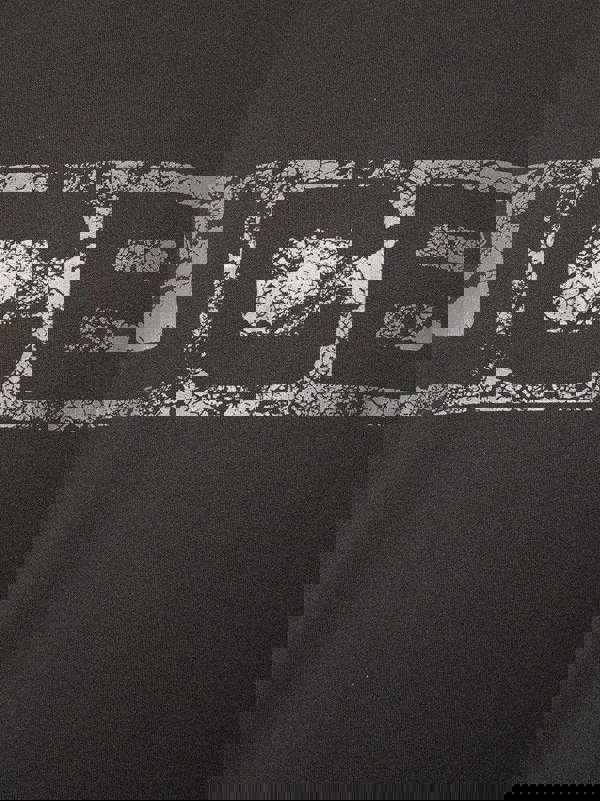 JCB Crew Trade Mens Work Pull Over Sweat Shirt, black sweatshirt with a distressed white logo design.