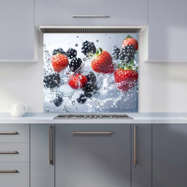 Warren Reed - Designer Splash of Freshness: Berries in Water Kitchen Splashback