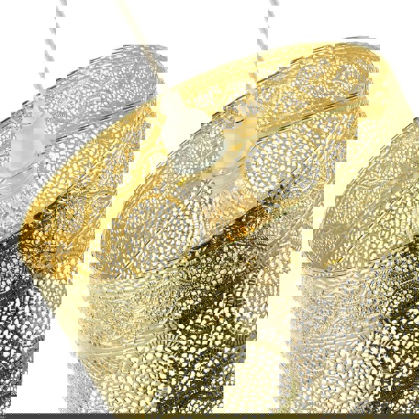 Ornate Moroccan Designed Pendant Shade with Wavy Lines and Circles Image 3