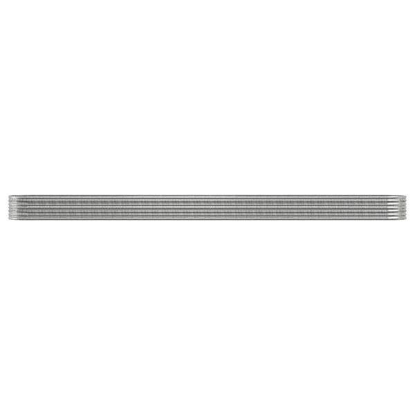 Berkfield Garden Raised Bed Powder-coated Steel 440x80x36 cm Silver