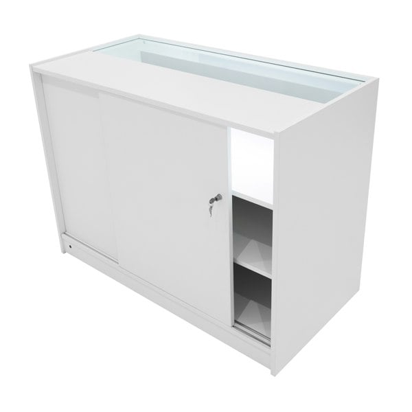 Monstershop LED Retail Shop Counter B1200 - White