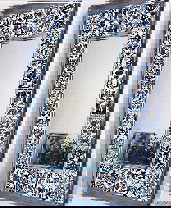 ANYDECO Wallpaper Green 15cmx15cm 24 Pcs Modern Retro Style PVC Tile Stickers Waterproof Self Adhesive Wall Home Decor